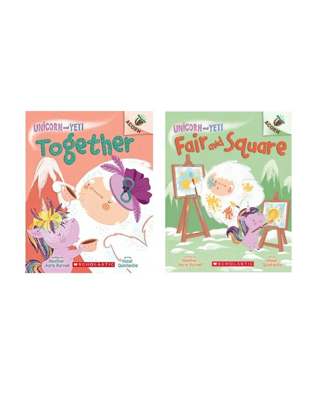Unicorn and Yeti Fair and Square #5 Together #6 Early Reader Graphic Novel Books